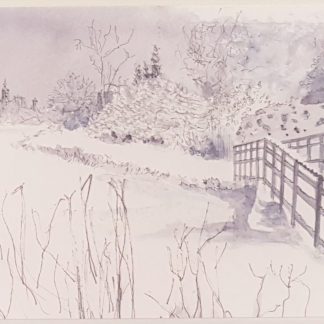 Linlithgow Peel Park in the Snow Christmas Card by Christopher Long