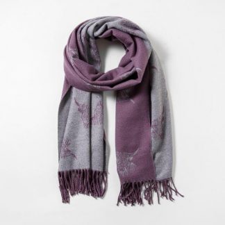 Highland Cow Reversible Cashmere Blend Scarf by Butterfly Fashion London