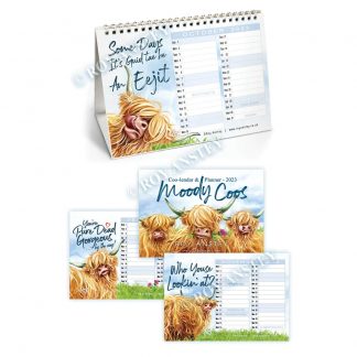 Highland Cow Rambling Coos Desktop Calendar by Roy Anstey Designs