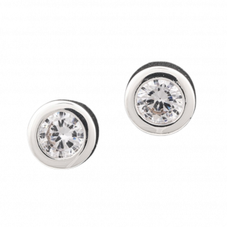 Pure Elegance Chic Silver Plated Stud Earrings by Equilibrium