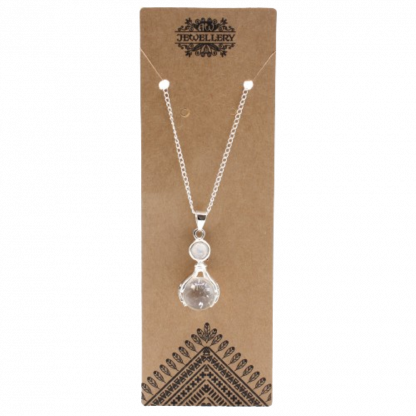 lilypond gift mindin linithgow gemstone necklace pendant healing hands clear rock quartz