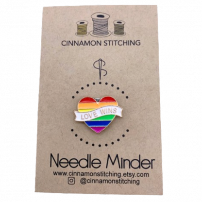 lilypond gift mindin linithgow Cinnamon Stitching Rainbow Heart Needle Minder